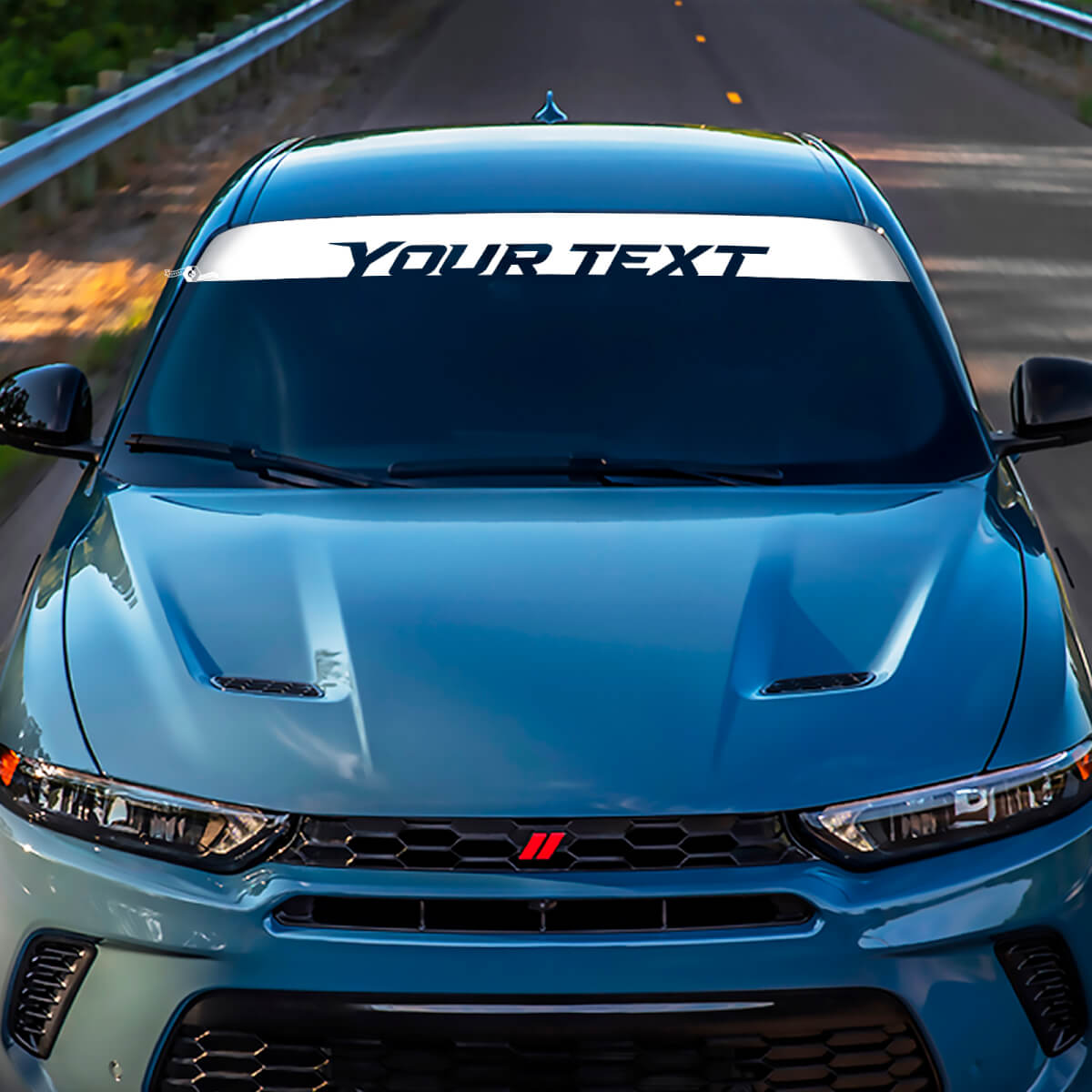 Custom Lettering Windshield Stripe Vinyl Decal For Dodge Hornet