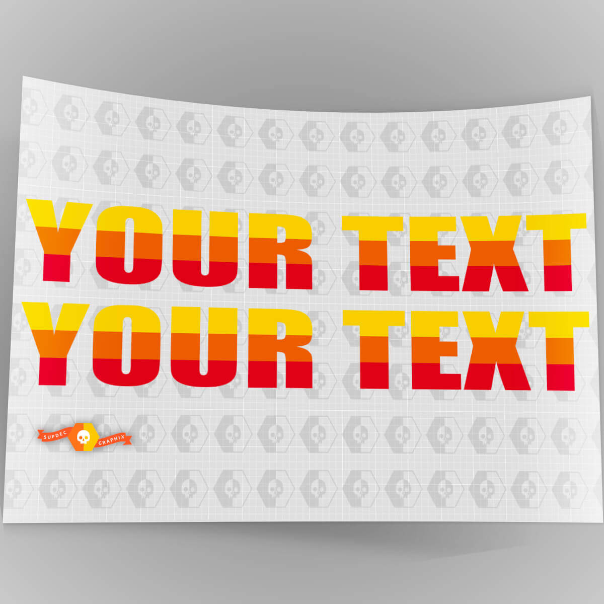 Custom Text Retro Style Hood Vinyl Decal Pair for Jeep Wrangler
