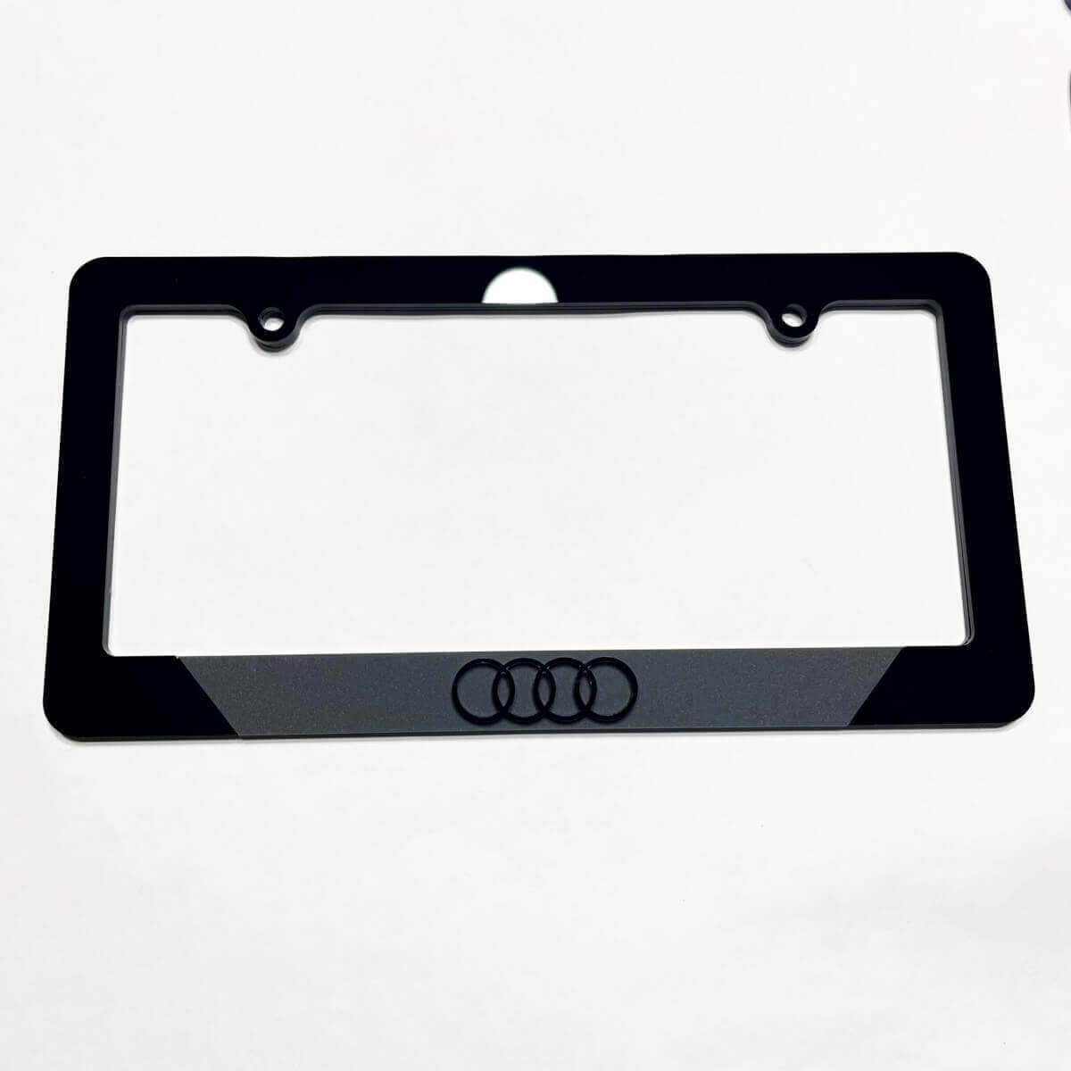 Rings Logo Vehicle Licence Plate Covers Frames Decor 2 for Audi