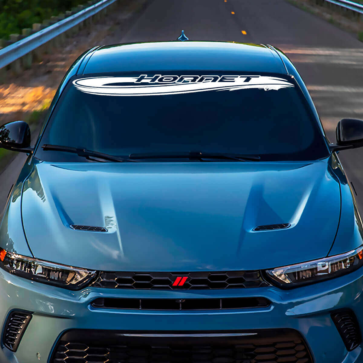 Hornet Wave Windshield Stripe Banner Decal Sticker - Custom Vinyl Graphics fit to Dodge Hornet
