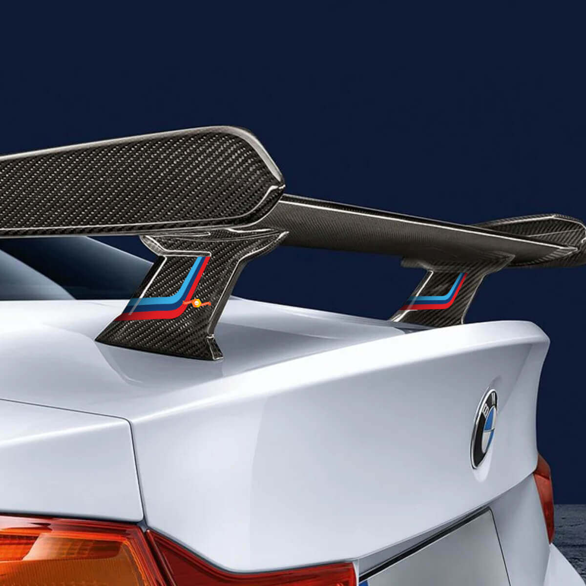 M Color Spoiler Stripe Vinyl Decals for BMW M3 M4 F80 F82