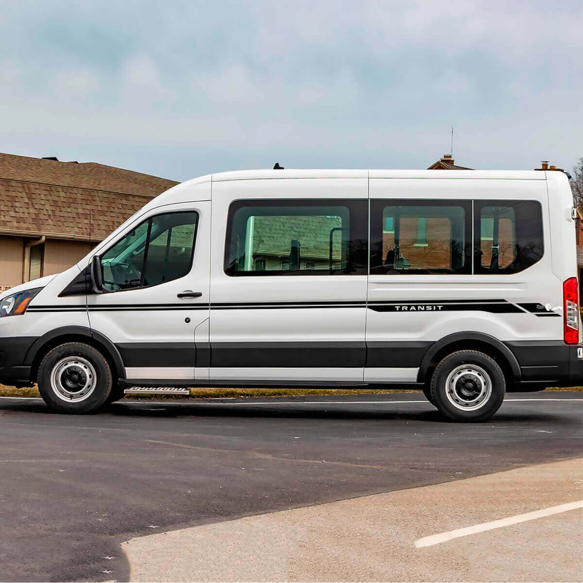 Transit Letter Line Side Stripes Vinyl Decals 3 for Musclecar Transit