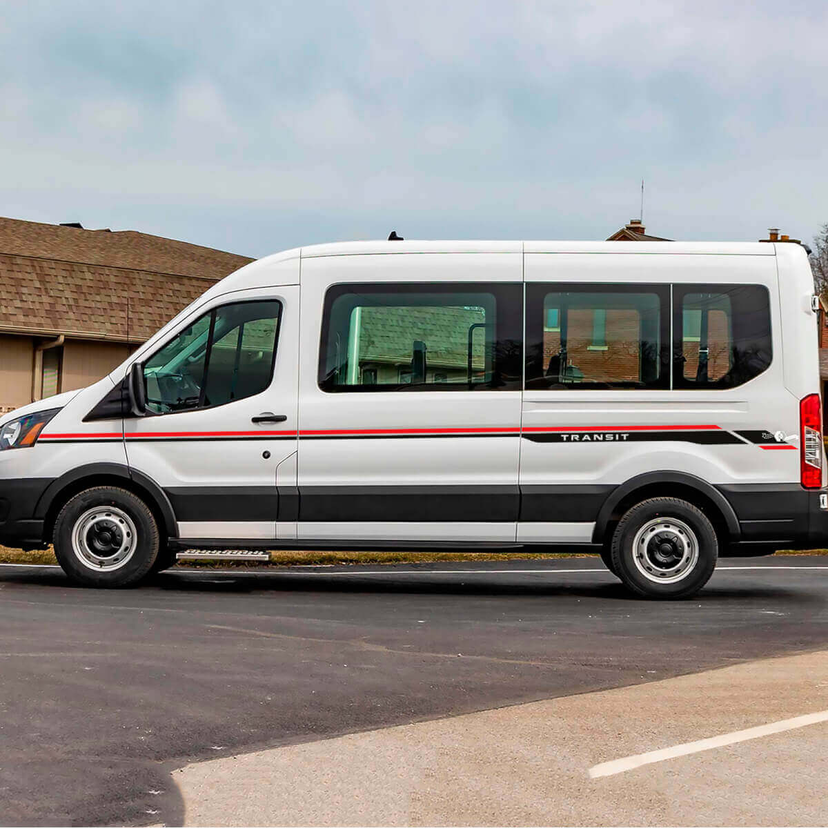 Transit Letter Line Side Stripes Vinyl Decals 2 for Musclecar Transit