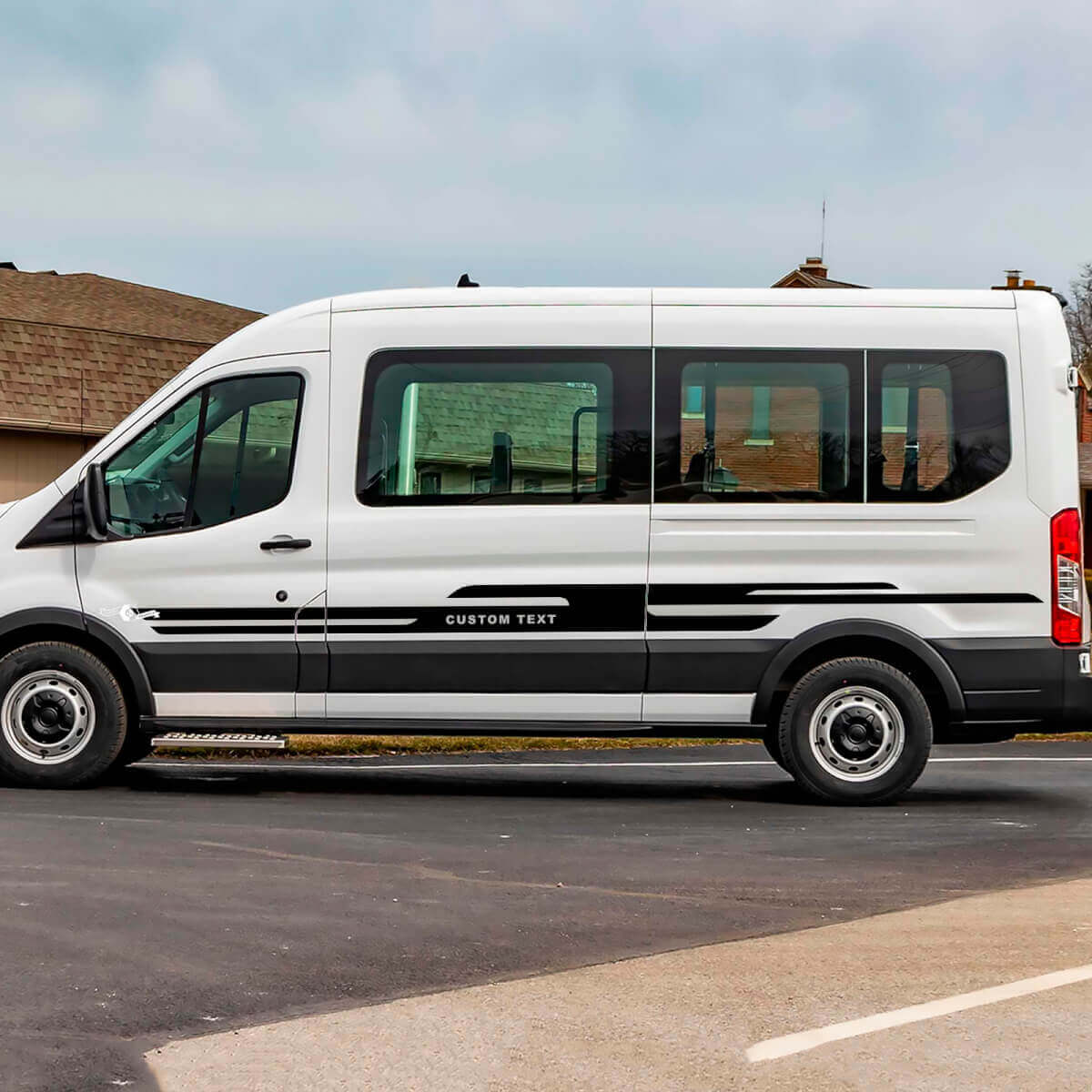 Musclecar Transit Custom Text Vinyl Side Stripes Decals
