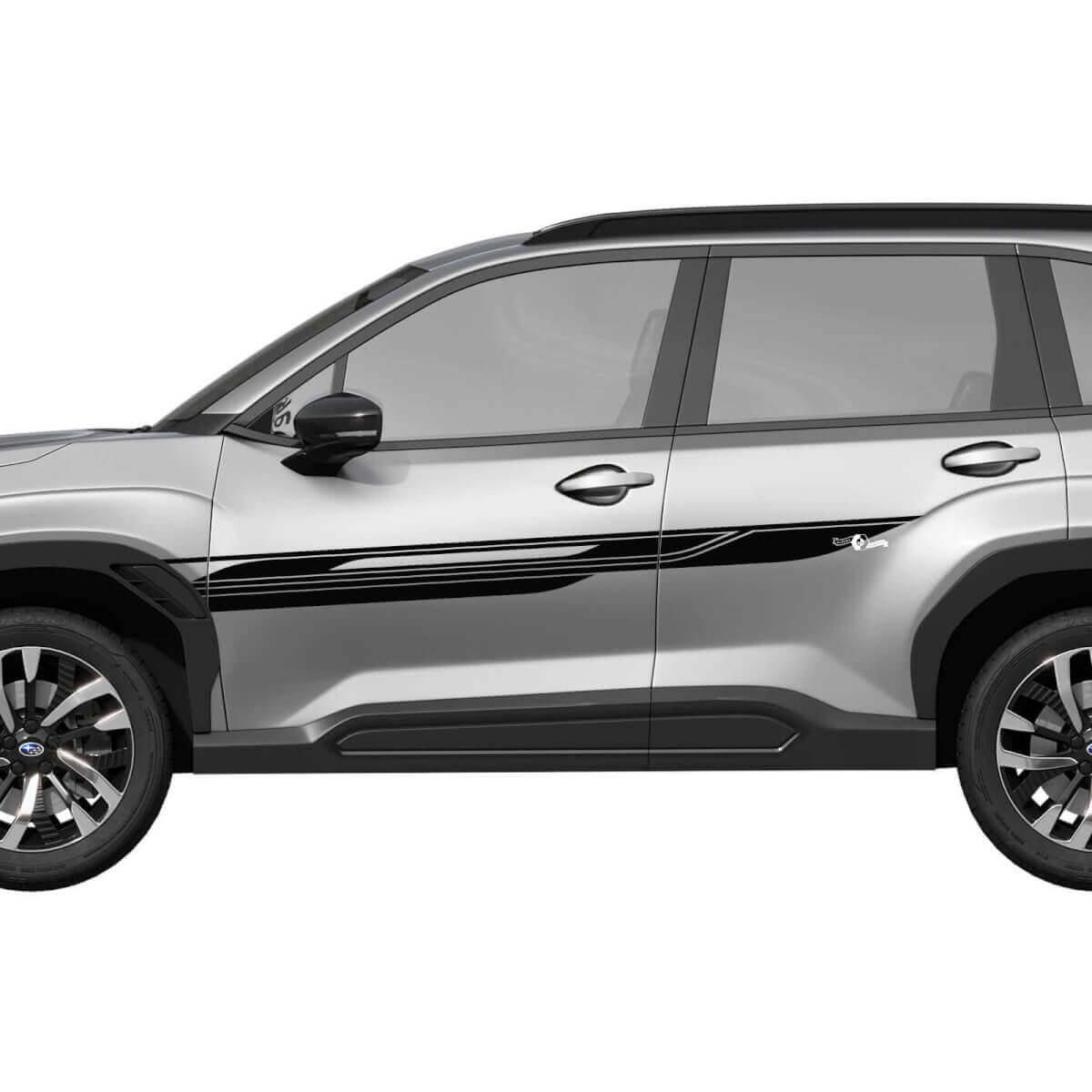 Side Doors Rocker Panel Racing Stripes Vinyl Decal Graphic Sticker 5 for Subaru