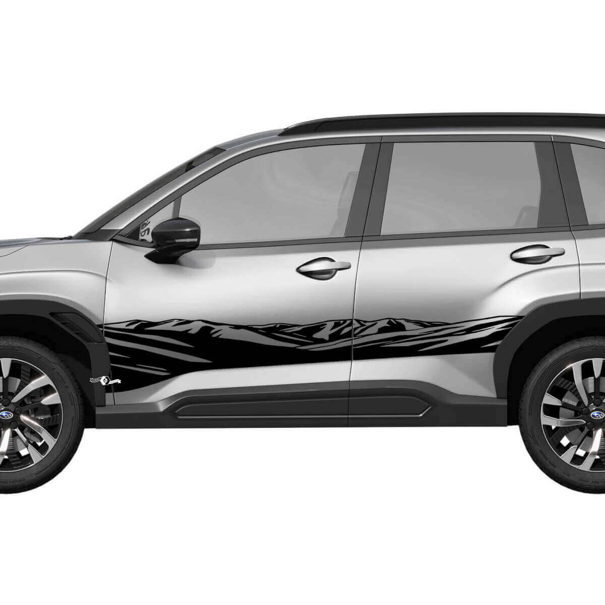 Mountains Side Doors Rocker Panel Racing Stripes Vinyl Decal Sticker for Subaru
