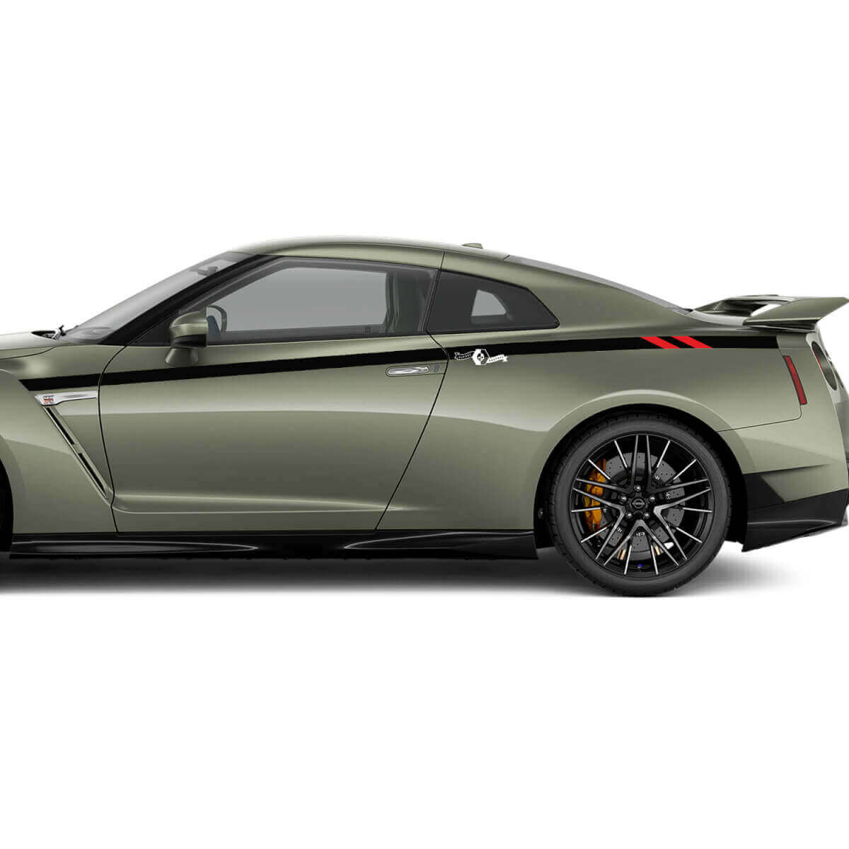 Kit de Autocollants de Bandes pour Portières Racing Bedside pour Nissan GT-R