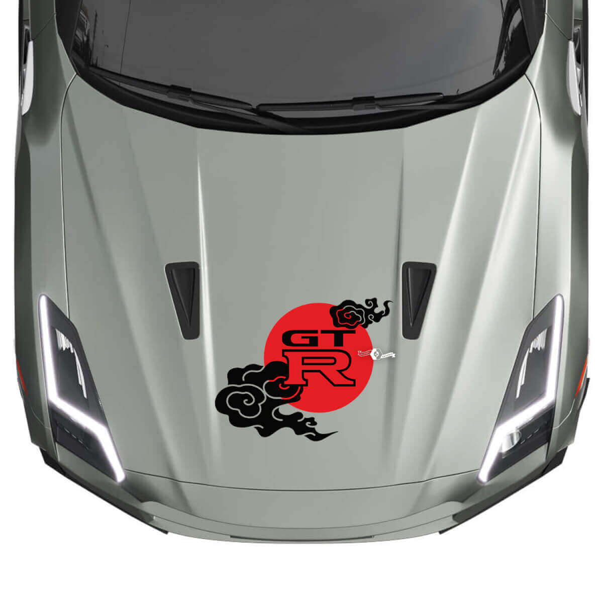 Sun Clouds Bonnet JDM Stripes Decal Kit for Nissan GT-R 3