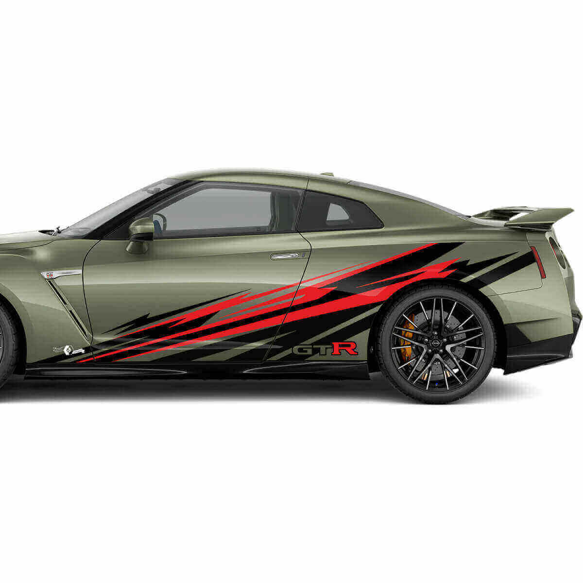 Lightning Bedside Doors Graphics Decal Kit for Nissan GT-R