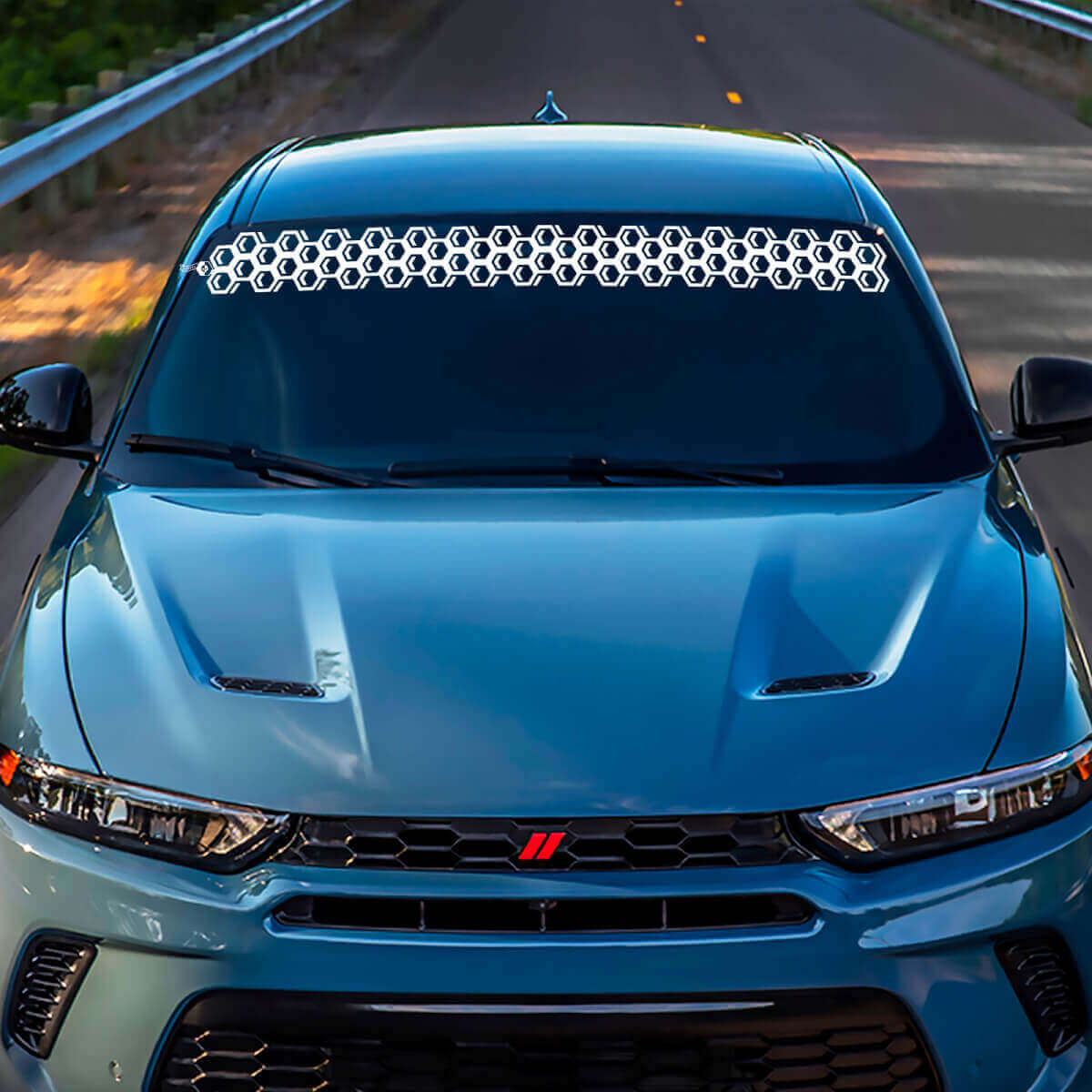 Honeycomb Windscreen Vinyl Decal Sticker Graphics For Dodge Hornet
