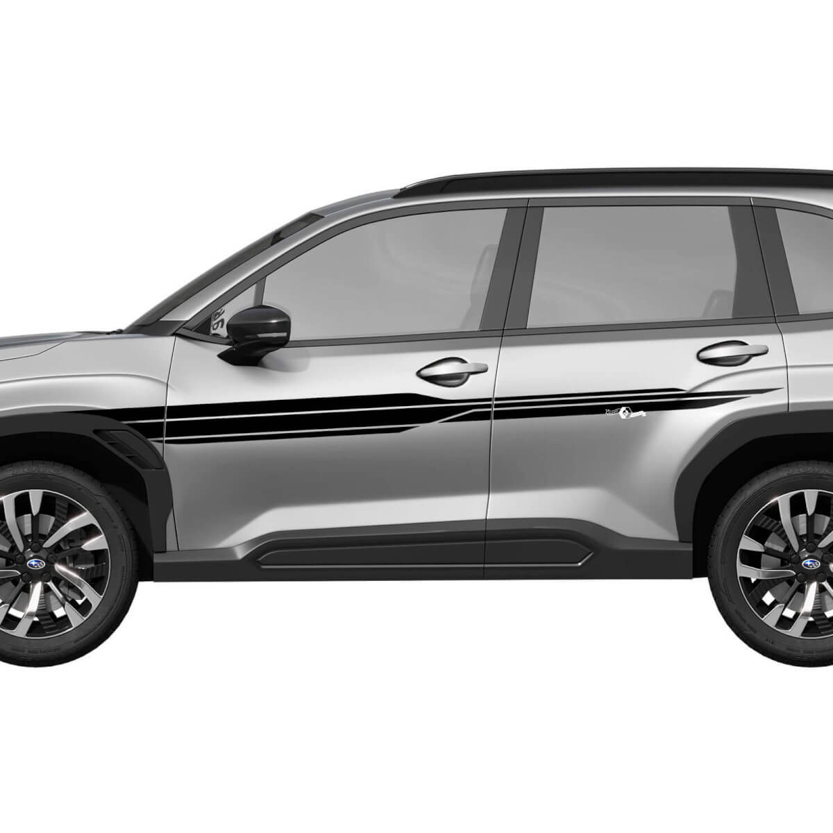 Side Doors Racing Stripes Vinyl Decal - Graphic Sticker universal fit Suba Forester 2
