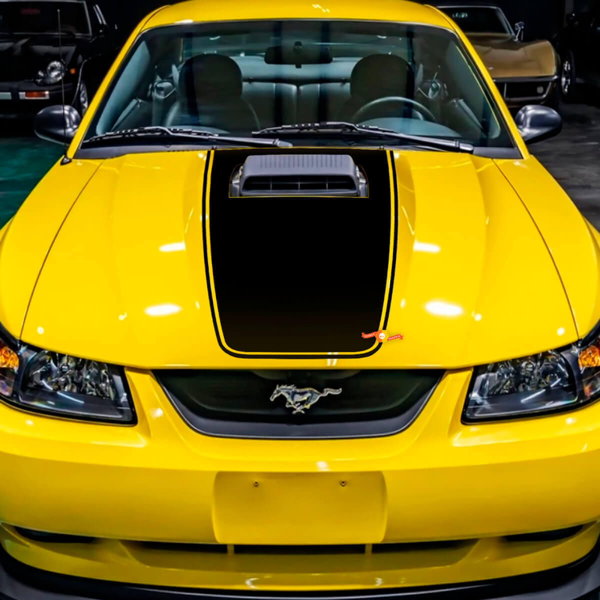 Musclecar Musclecarmodel Mach 1 Hood Decal Car Vinyl Sticker
