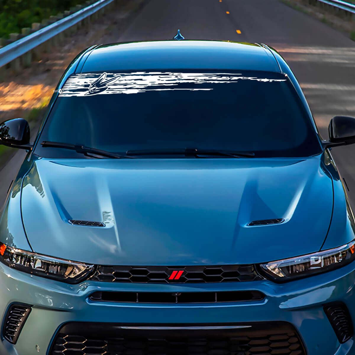 Windshield Banner Decal Sticker Vinyl Graphics fit to Dodge Hornet
