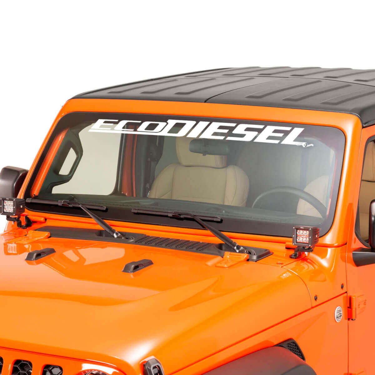 EcoDiesel Lettering Windscreen Graphic Vinyl Decal Sticker 4 for Jeep Wrangler