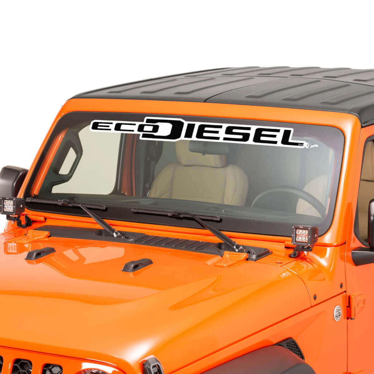 EcoDiesel Lettering Windscreen Graphic Vinyl Decal Sticker for Jeep Wrangler