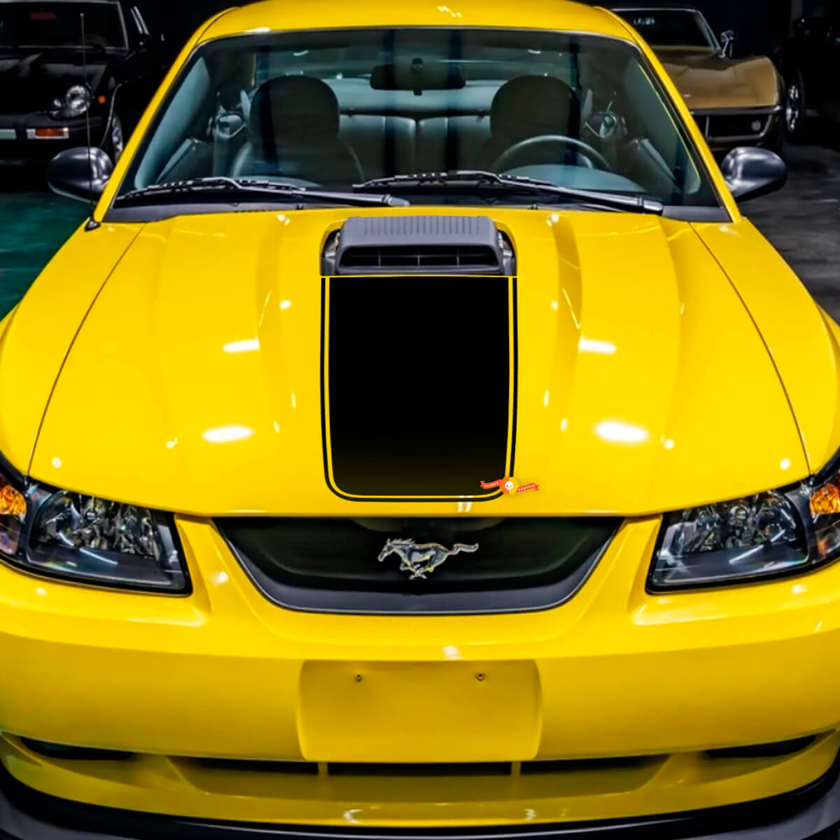 Ford Mustang Mach 1 Hood Decal Car Vinyl Sticker 2
