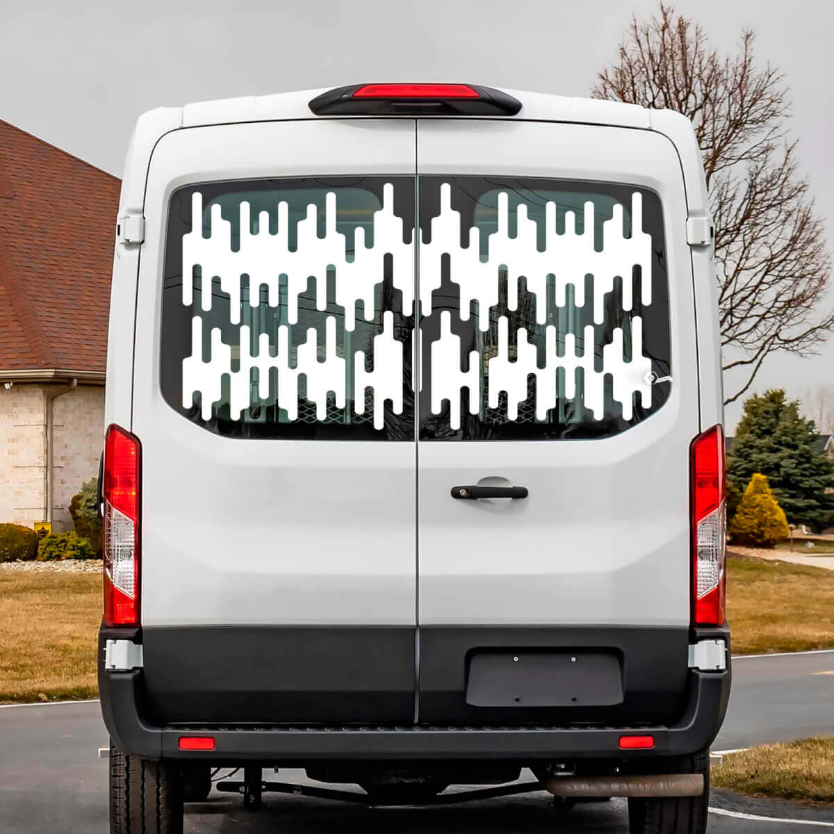 Ford Transit Rear Window Graphics Vinyl Decal Sticker
