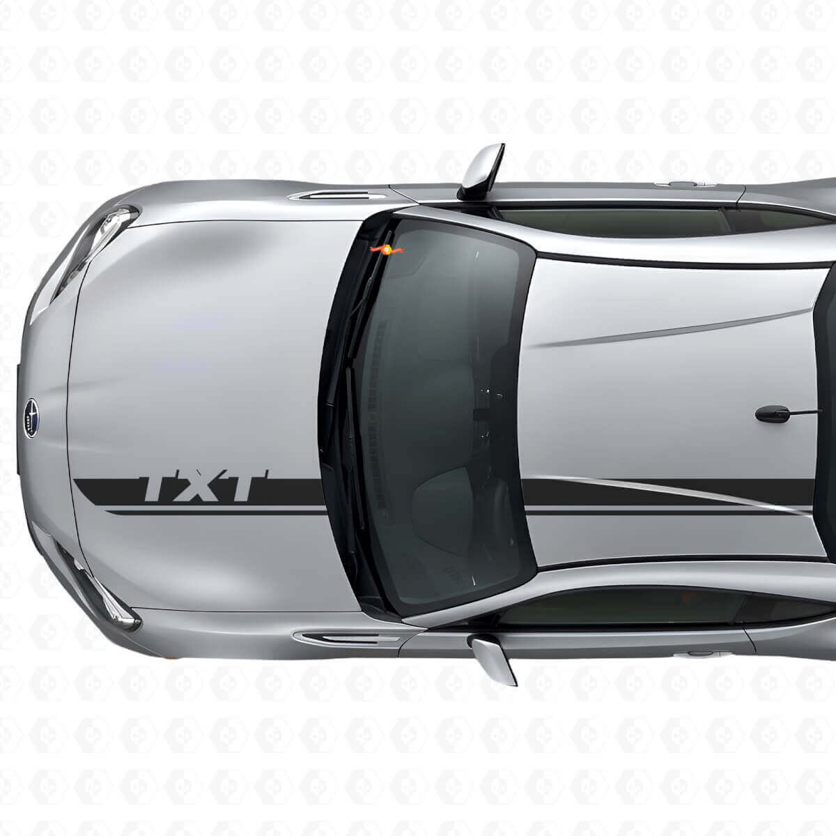 Custom Racing Hood & Roof Stripes Vinyl Decal Set for Suba BRZ