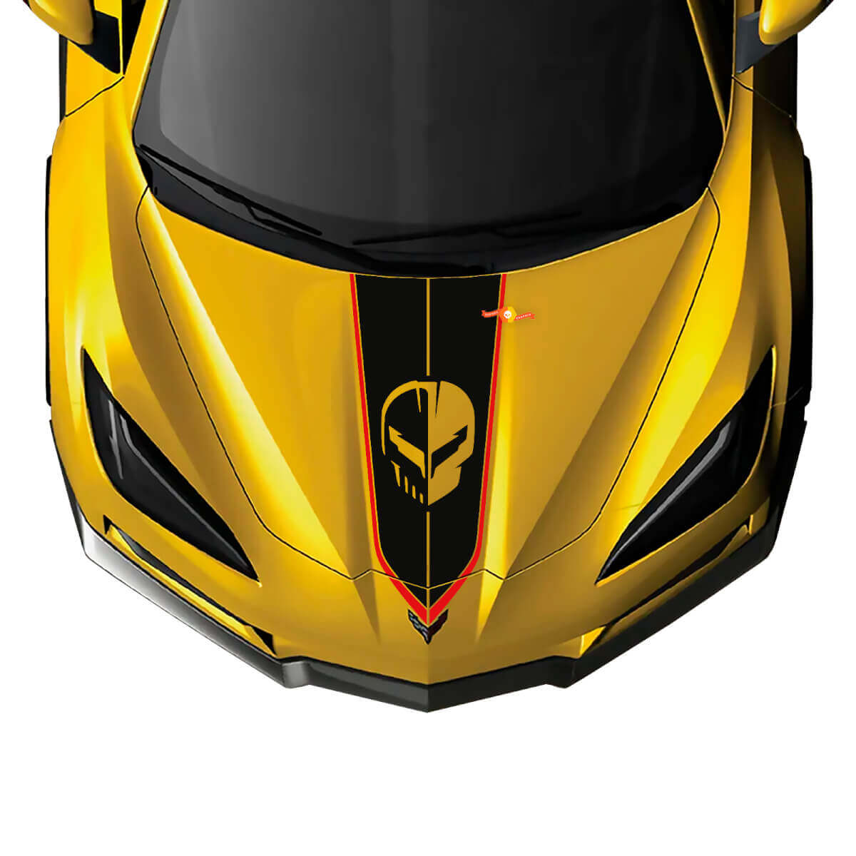 Chevy Chevrolet Corvette Jake C8 Hood 2 colors Vinyl Decal Sticker 2
