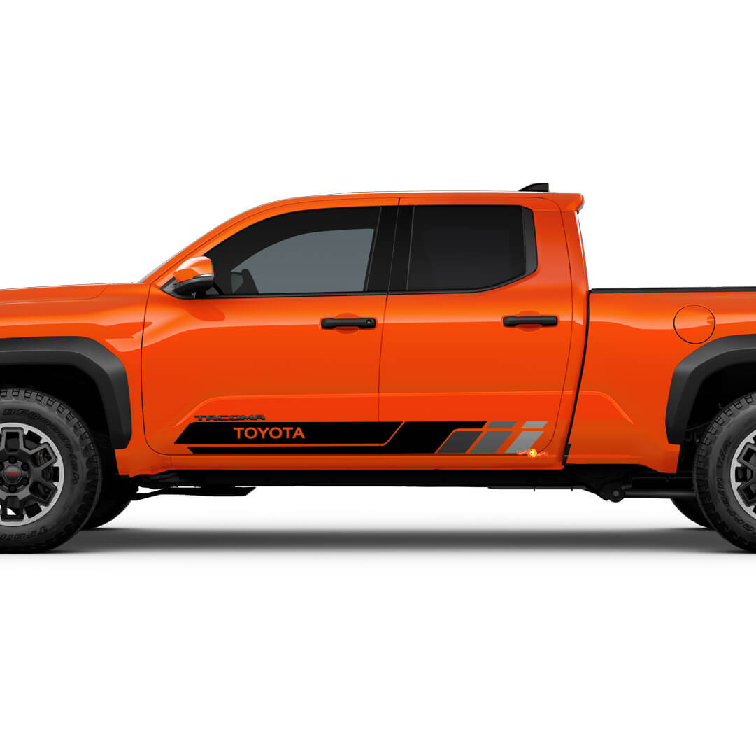Side Doors Rocker Panel Stripes Vinyl Stickers Decal Kit for Toyota Tacoma
