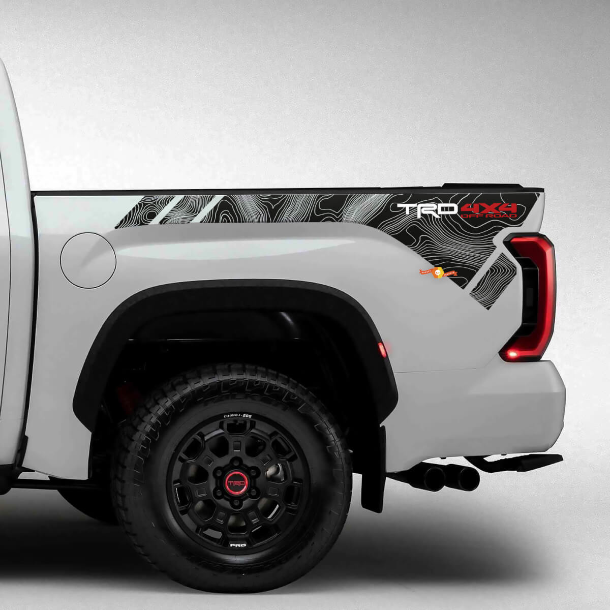 BedSide Side TRD Topographic Map Vinyl Stickers Decal fit to Toyota Tundra
