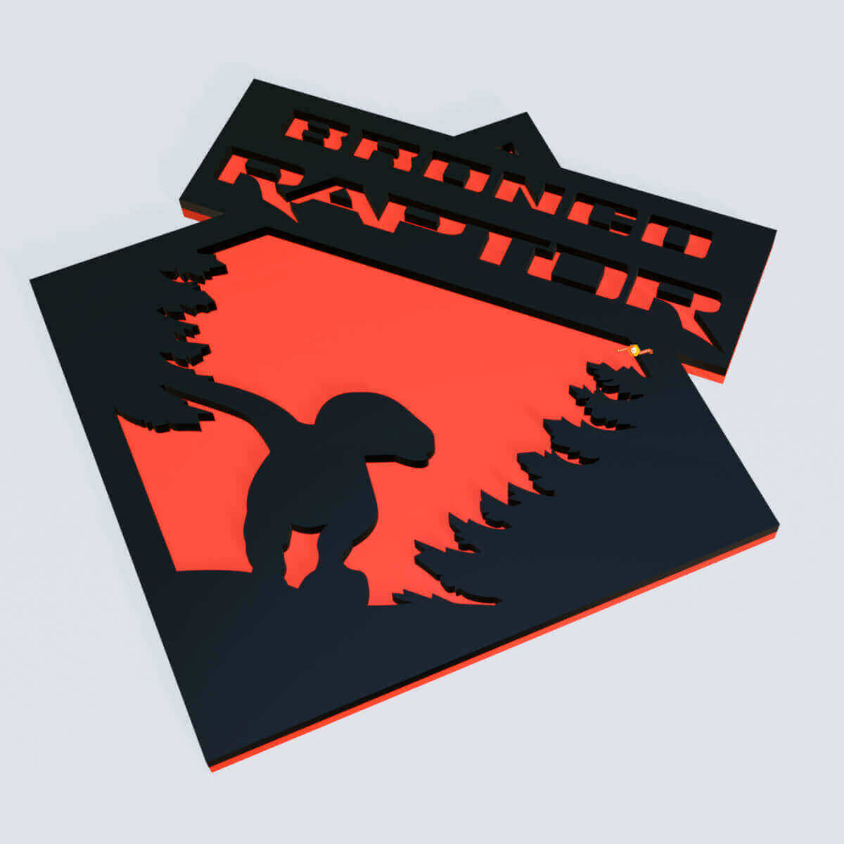 Bronco Raptor Edition Fender Badges Tailgate Emblem 3D Badge
