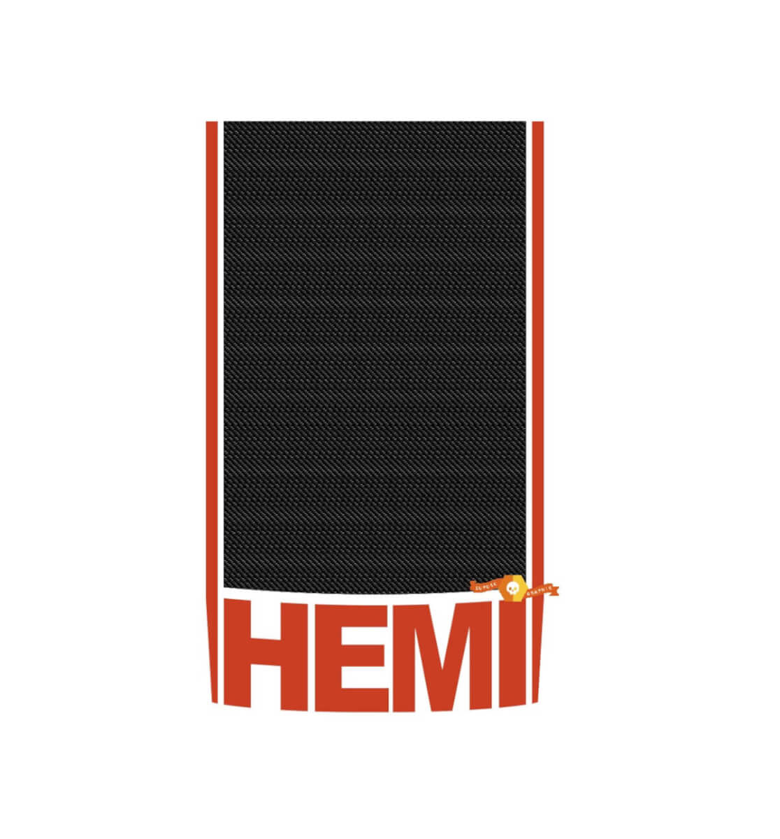 Hemi Carbon Vinyl Racing Hood Stripe Decal Sticker for Dodge Durango
