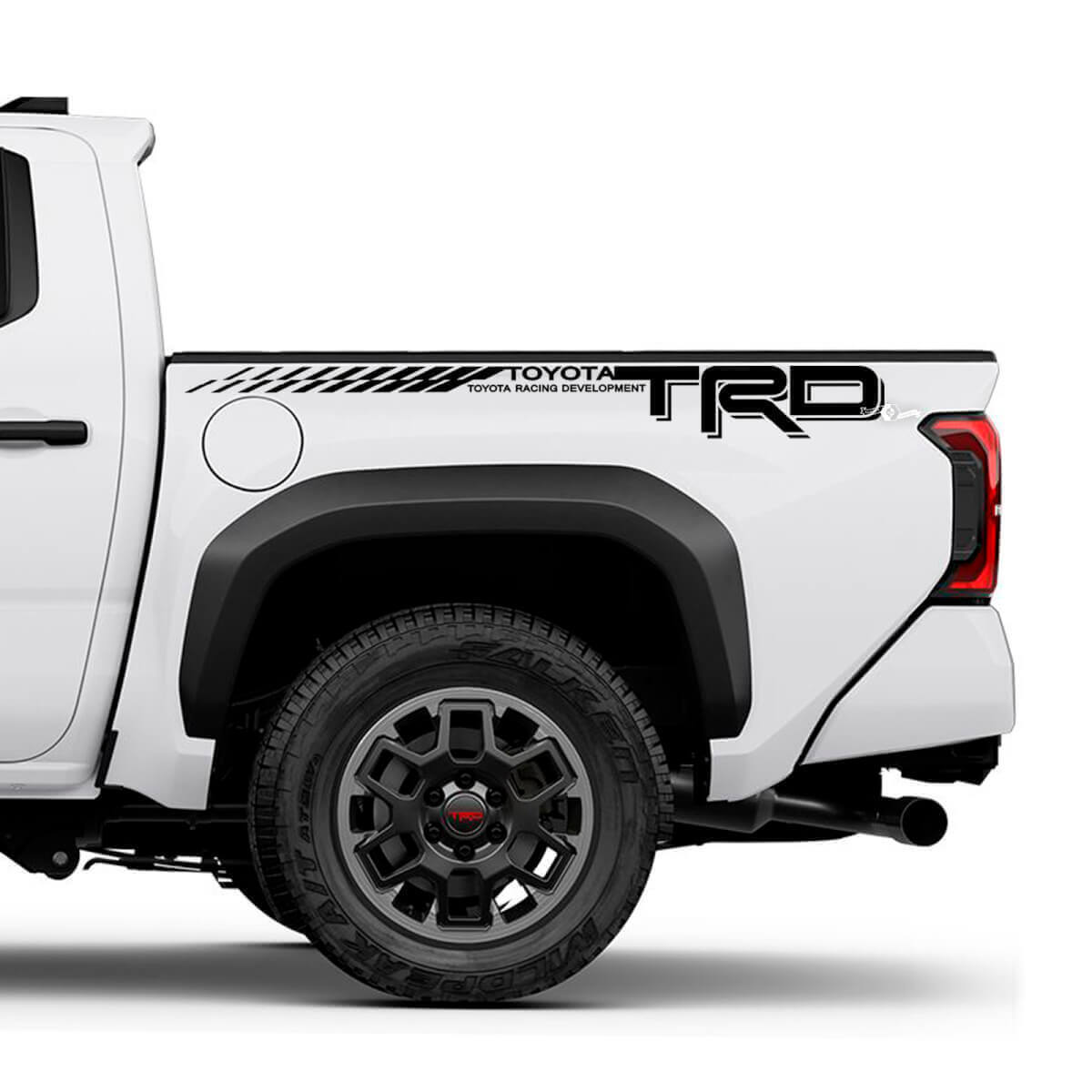 Lettering TRD Logo Bedside Truck Checked Stripe Decals Stickers for Toyota Tacoma 4th Gen