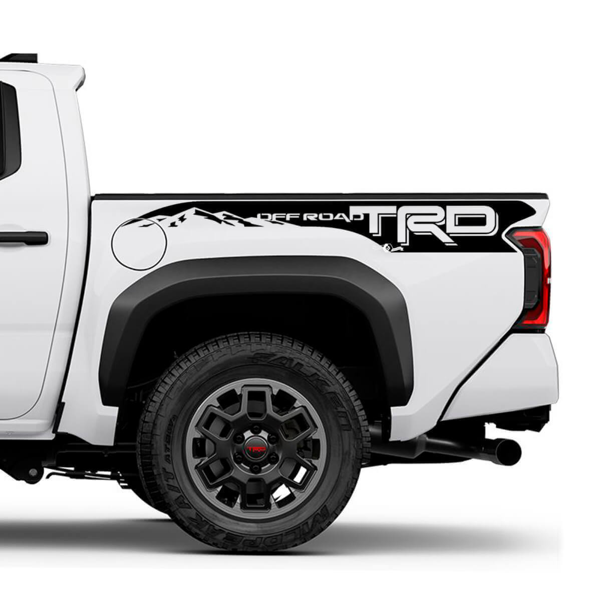 TRD off Road Mountains Bedside Truck Stripe Decals Stickers for Toyota Tacoma