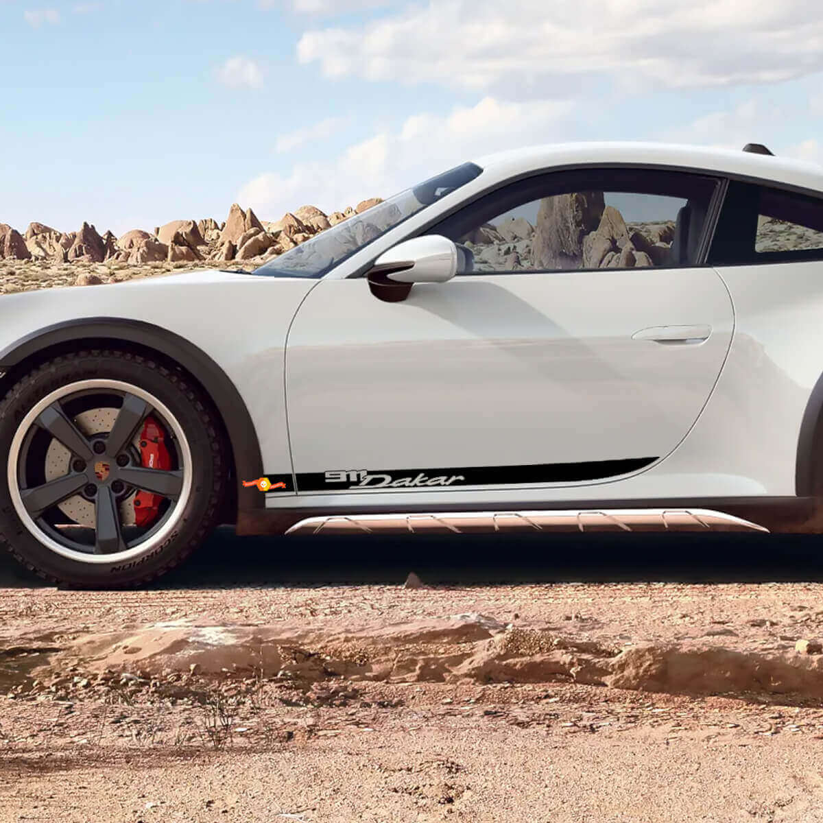 Side 911 Dakar Doors Stripes Kit Decal Sticker for Porsche 911 Dakar
