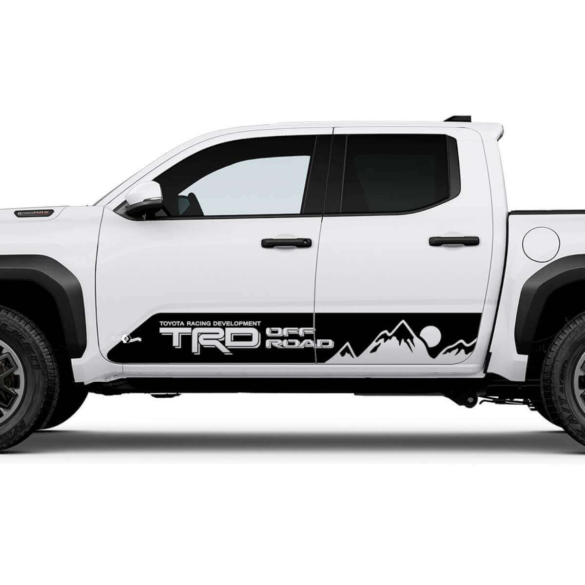 TRD Off Road Side Mountains Sun Rocker Panel Decals Stickers for Toyota Tacoma
