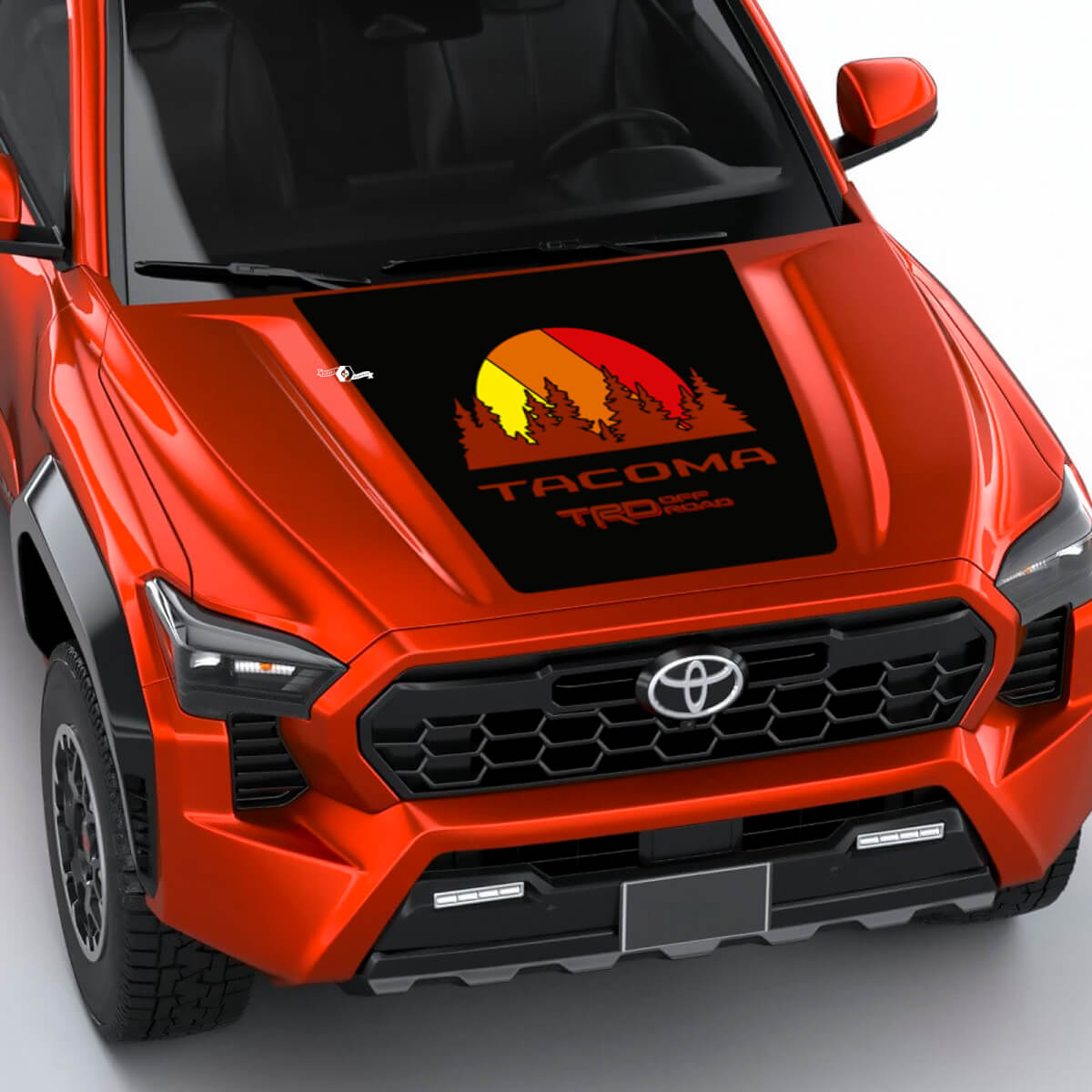 Toyota Tacoma Vintage Stripes Topographic Map Side Hood Tailgate decals Stickers
