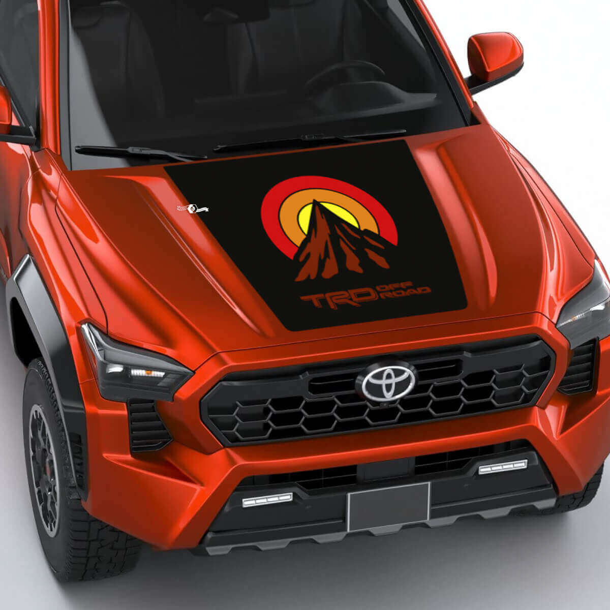 TRD Mountain Vintage Retro Heritage Sun Stripes Hood decal Sticker for Toyota Tacoma 4th gen
