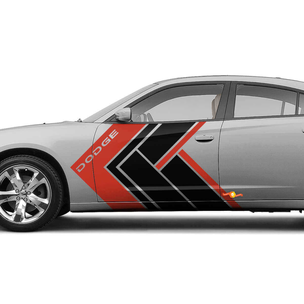 Dodge Lettering Arrows Geometric Side Stripes Decals Stickers For Dodge Charger