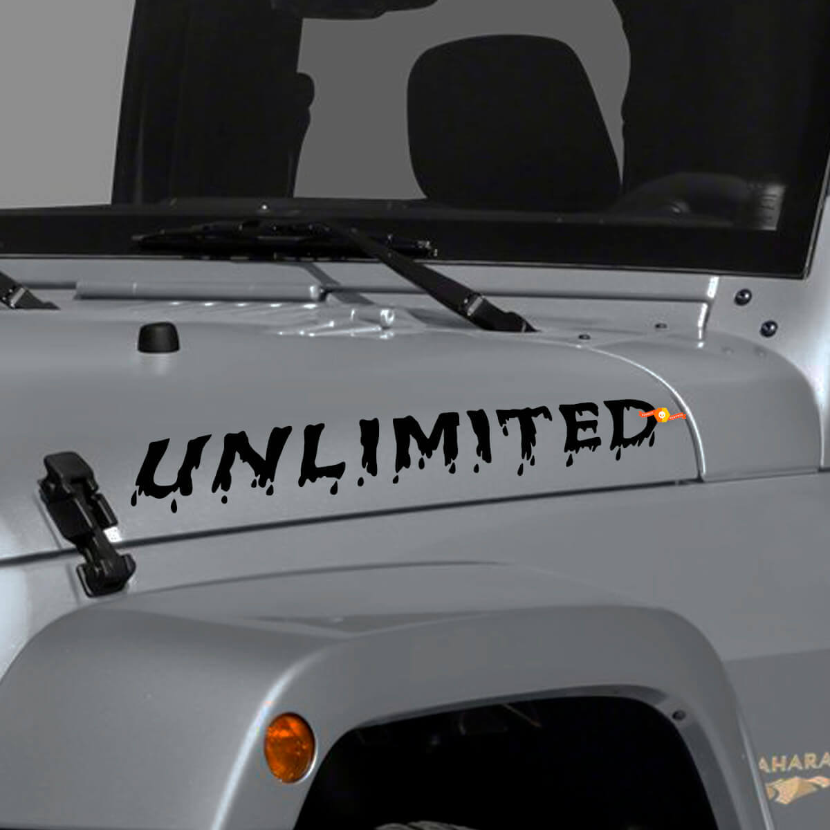 Custom Text Hood Side Decal Rubicon Unlimited for Jeep Wrangler
