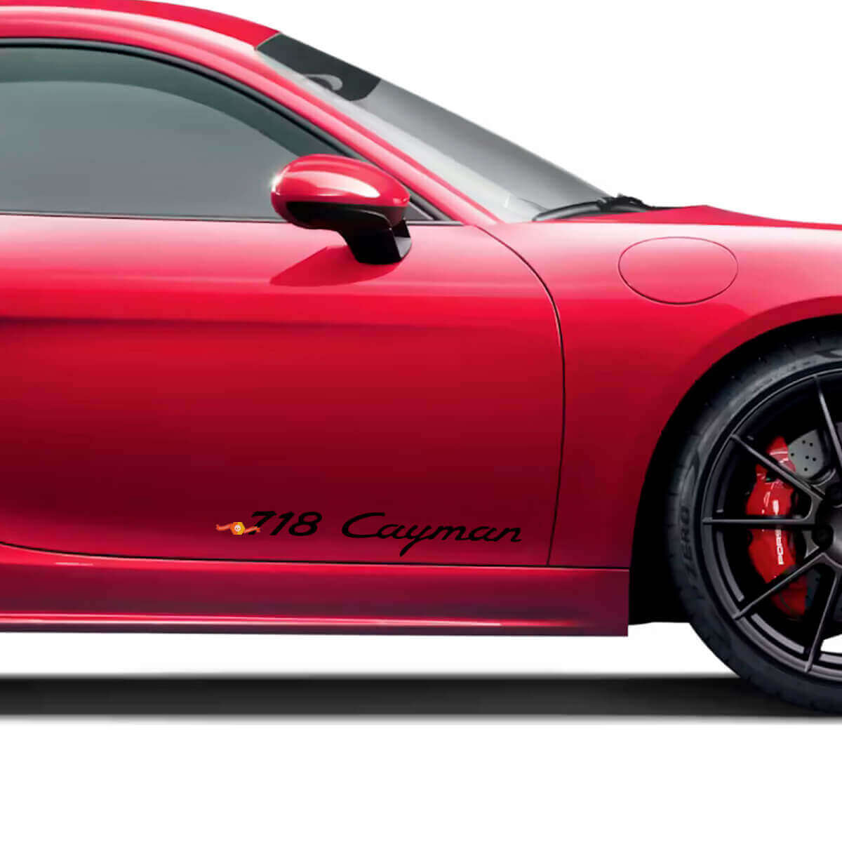 Cayman Lettering Side Stripes Decal Sticker For Porsche 718 Cayman