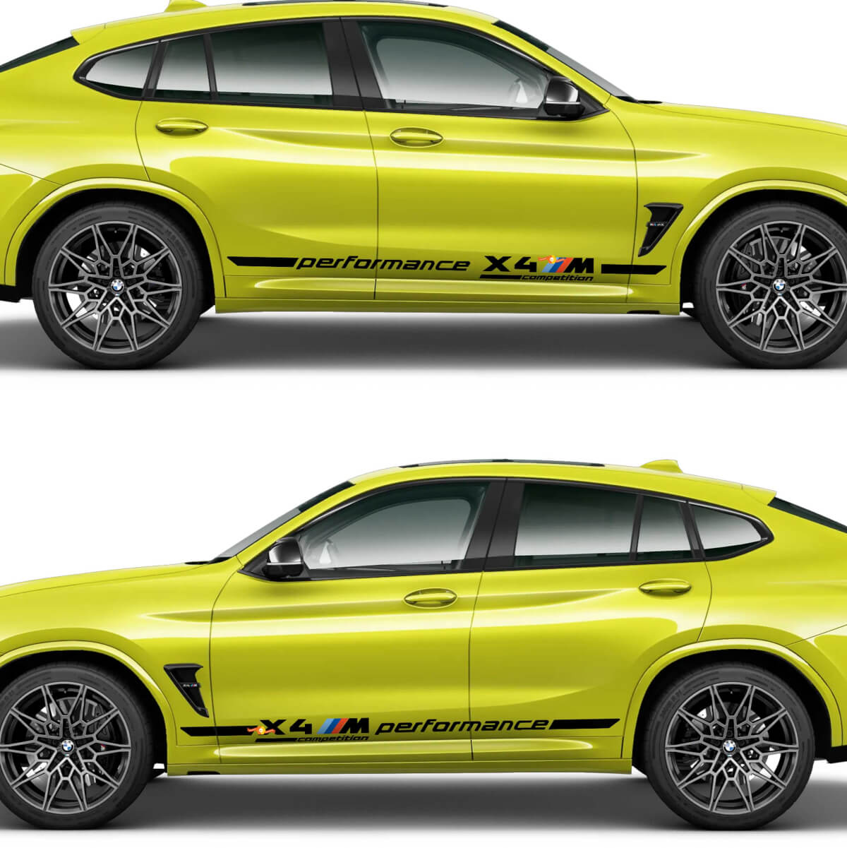 2x M Performance Stripes vinyl decal sticker for BMW X4M
