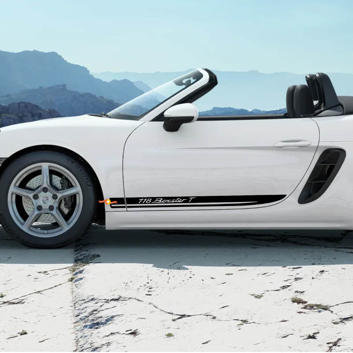 Porsche 718 Cayman Boxster T Side Stripes Kit Decal Sticker

