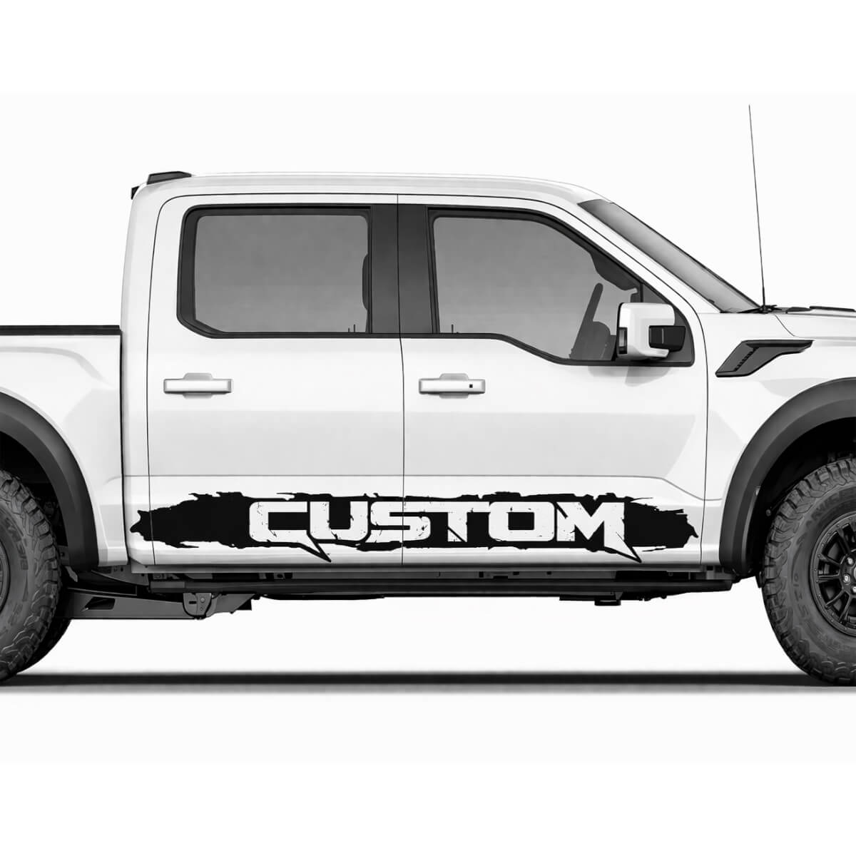 Custom Text Side Rocker Panel Stripe Graphics Vinyl Decal Sticker for Musclecar truck power truck