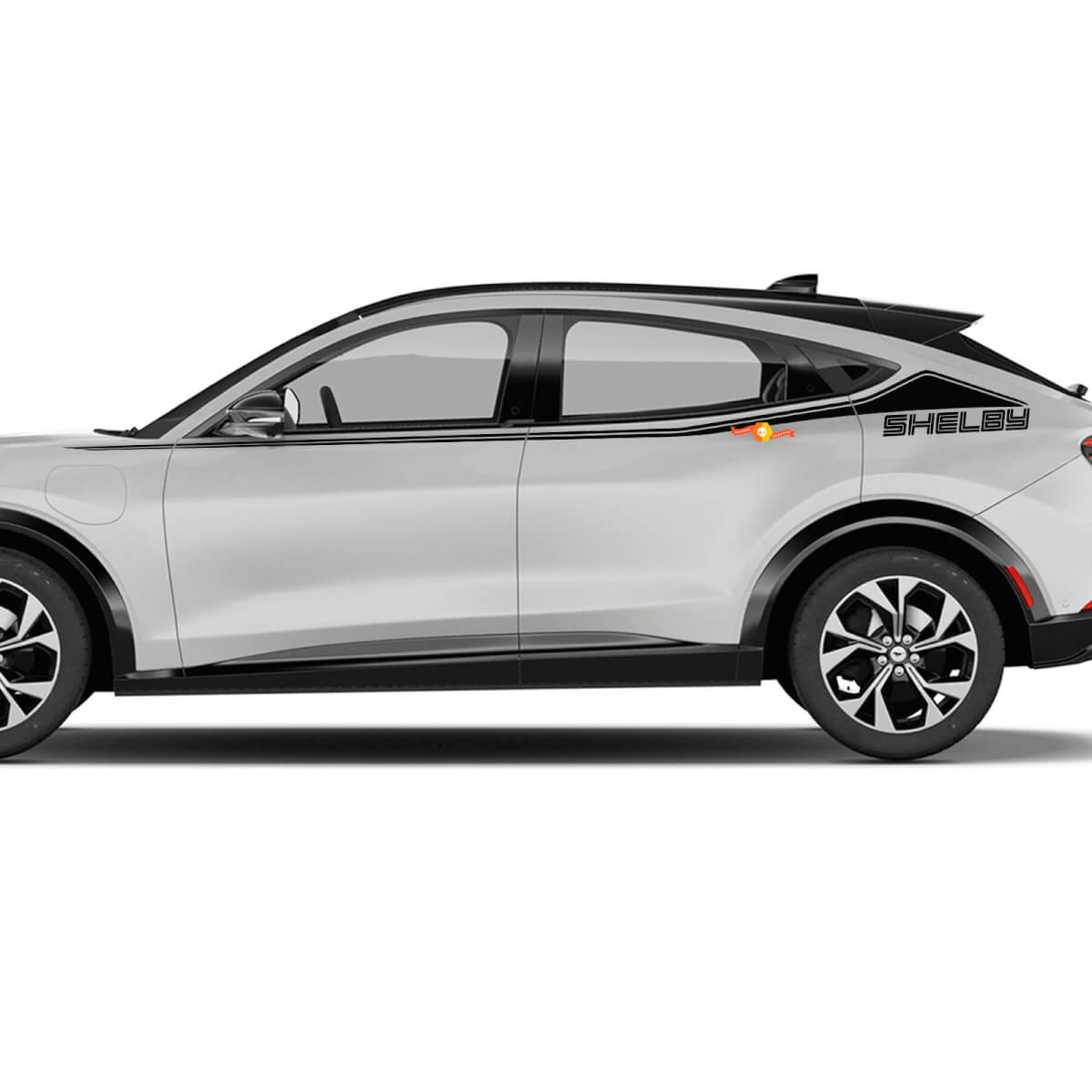 Pair Shelby Accent Stripes Side Door Decal vinyl stickers for Ford Mustang MACH-E
