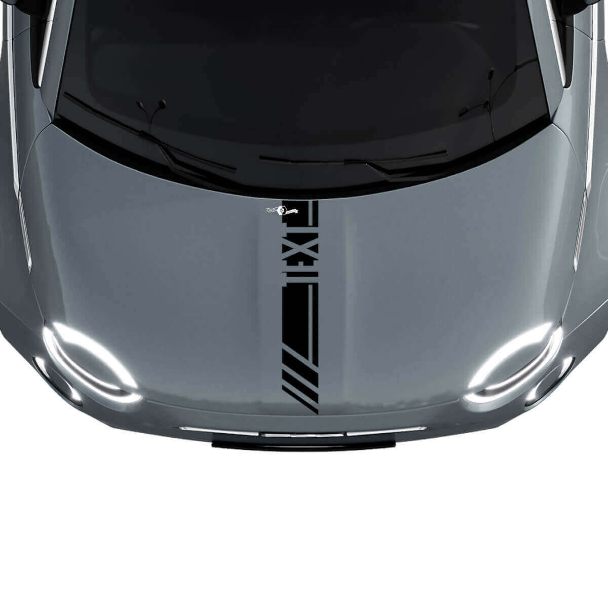 Custom Text Bonnet Racing Stripe Decal Sticker Graphics for Fiat 500