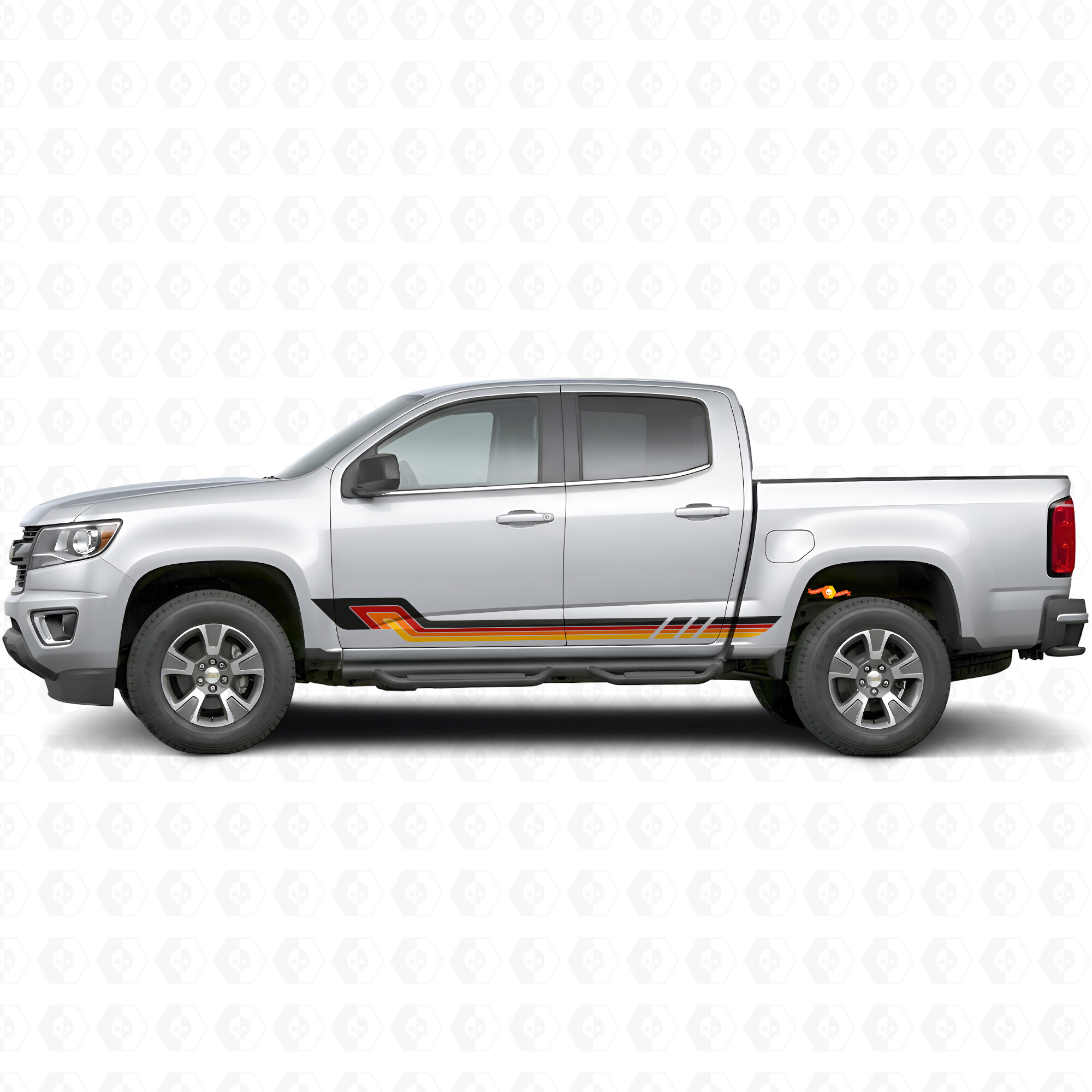 Retro Parallel Door & Rocker Panel Vinyl Stripes for Chevrolet Colorado 2nd Gen 2015-2022
