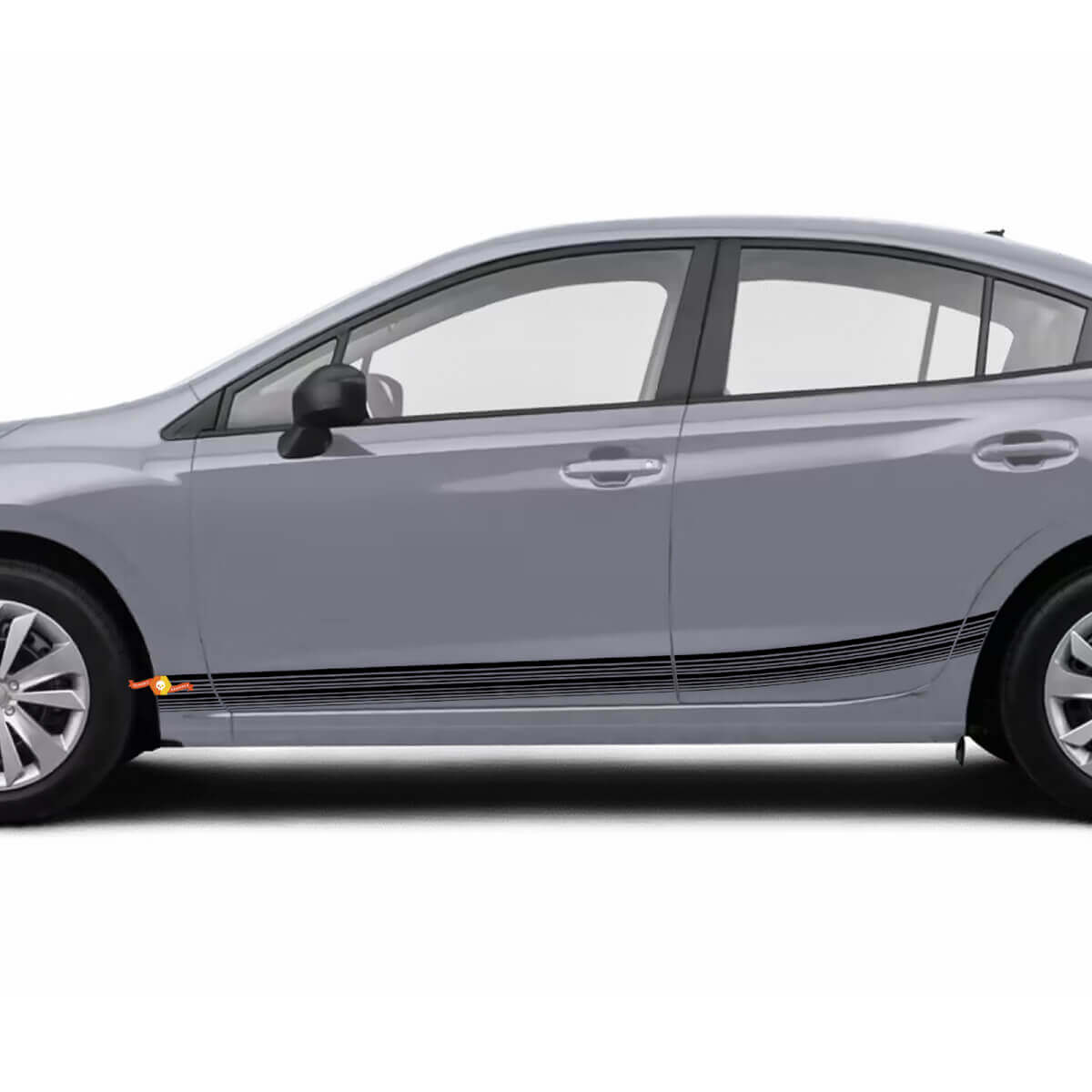 Pair Rocker Panel Side Skirt Vinyl Body Car Stripe Racing Vinyl Decal Sticker suitable for Subaru Impreza
