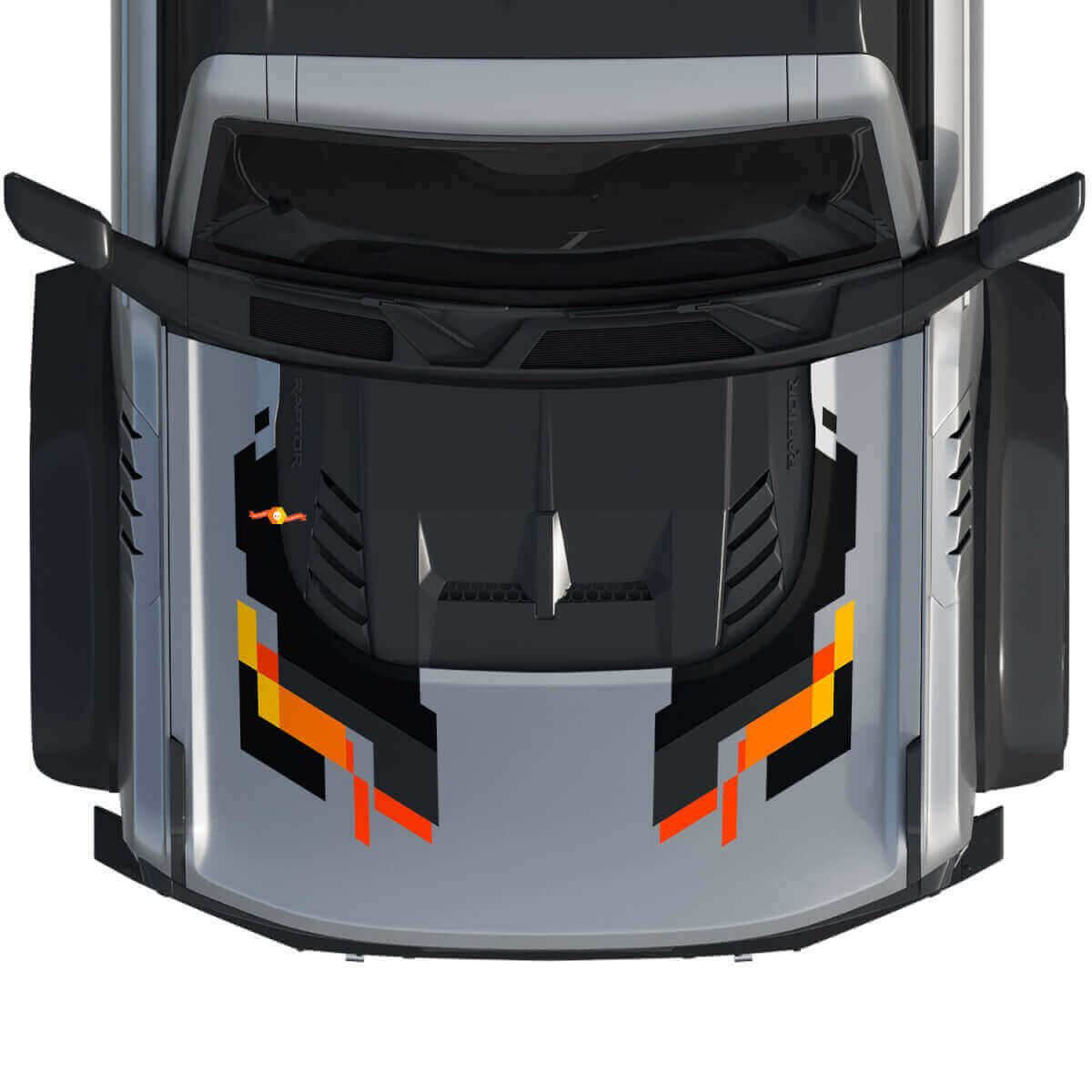 Kit de vinyle autocollant graphique abstrait de capot pour Musclecar horse power truck