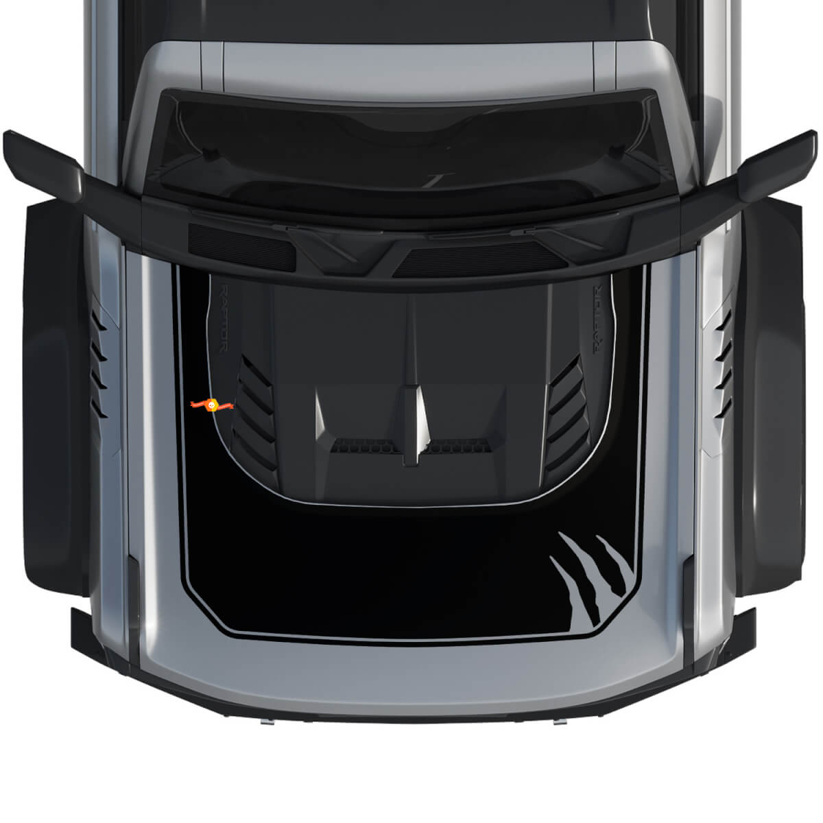 Hood Bronco Raptor claws Wrap Graphics Decal Sticker for Ford Bronco
