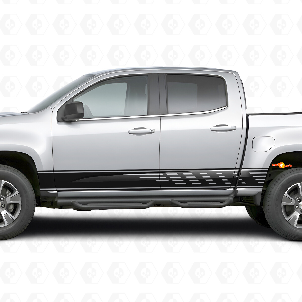 Staggered Slot Door & Rocker Panel Vinyl Stripes for Chevrolet Colorado 2nd Gen 2015-2022