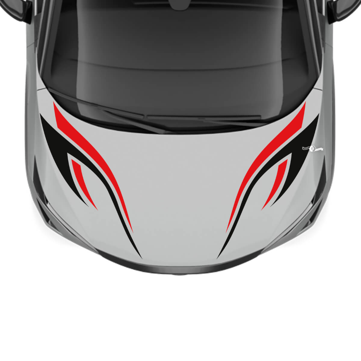 Hood Dual Colors Tribal Stripe Racing Graphics Decal for Nissan ARIYA
