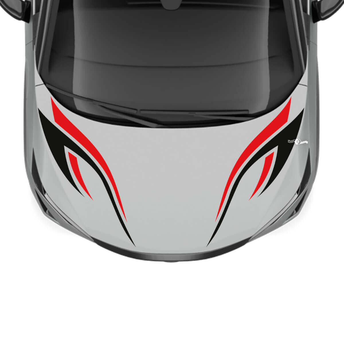 Hood Dual Colors Tribal Stripe Racing Graphics Decal for Nissan ARIYA
