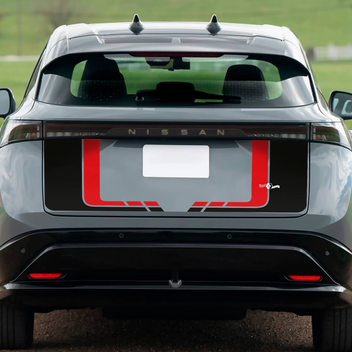 Rear Dual colour Boot Racing Graphics Decal for Nissan ARIYA
