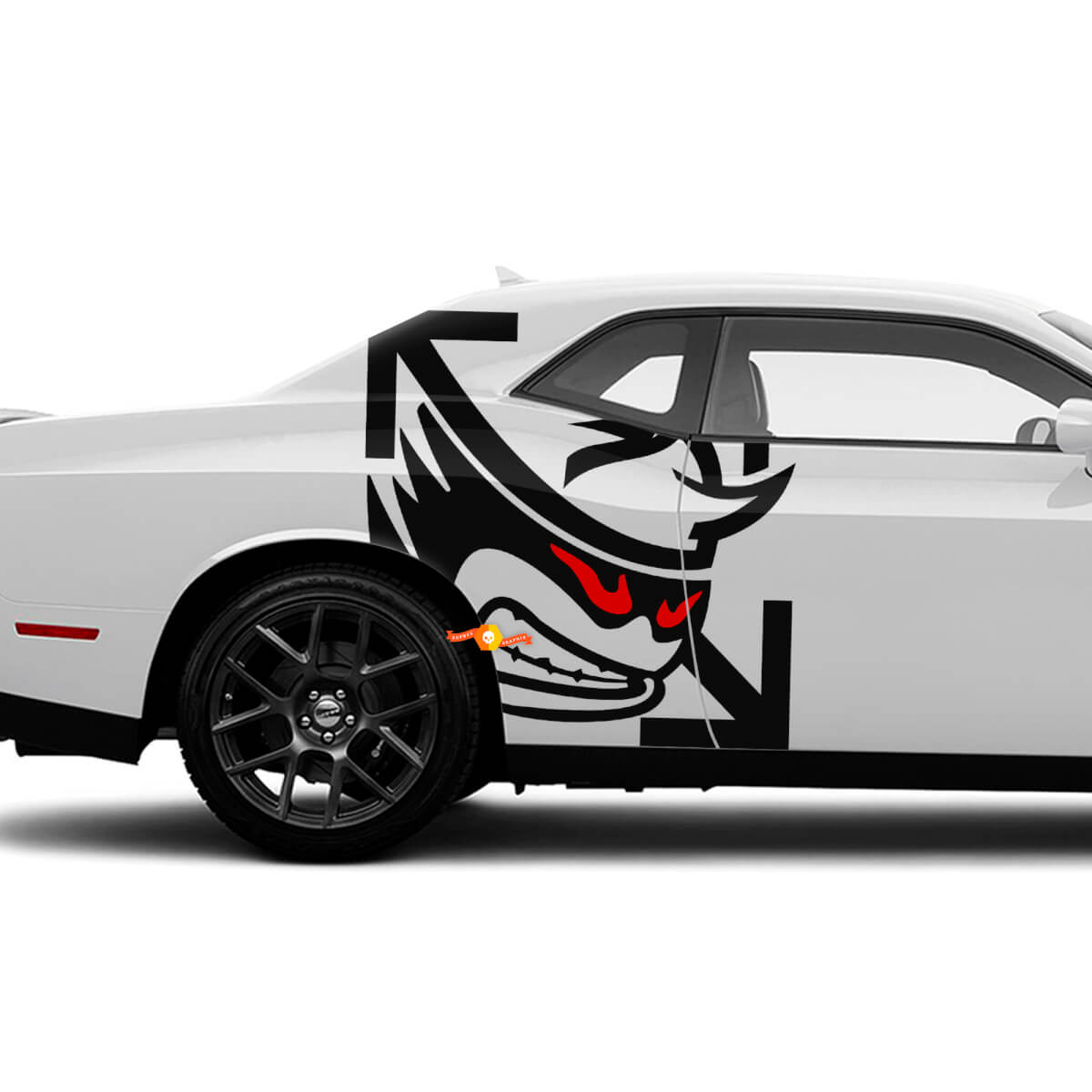 Two colours SRT Hellcat Red Eye Side Decals Stickers For Dodge Challenger Redeye or Charger
